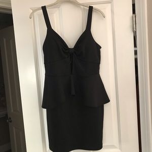 NWOT black peplum waist minidress